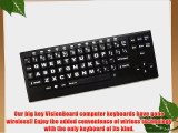 Chester Creek Wireless large-key keyboard BLACK KEYS WITH WHITE LETTERS (Catalog Category:
