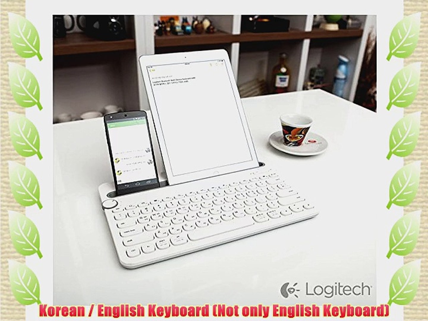 White Korean English Keyboard Logitech Bluetooth Multi Device K480 For Computers Tablets And Smartphones Keyboards