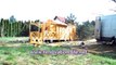 maison en bois   Comment construire un chalet en bois dans     quatre heures!