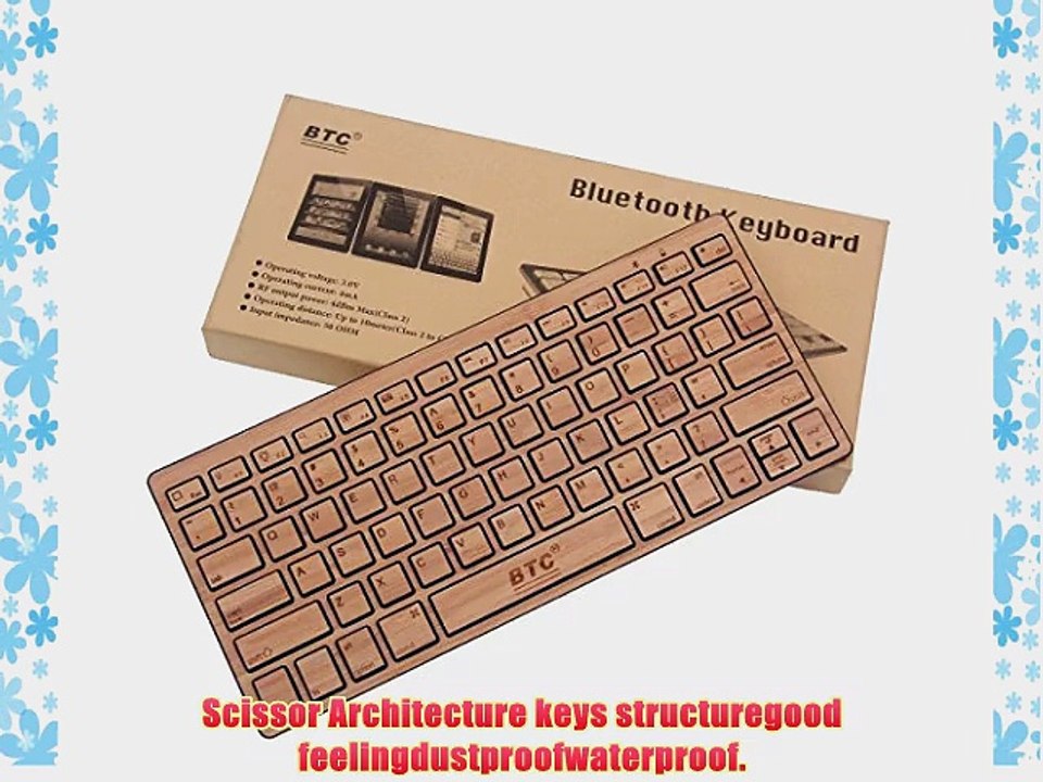 BTC? Green Environmental Protection Product BTC-KB1801-N Compact Wireless mboo Bluetooth Keyboard