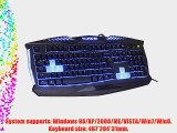 BlueFinger? 2015 New Design Cool Blue LED Backlit Gaming Keyboard   BlueFinger Customized Gaming