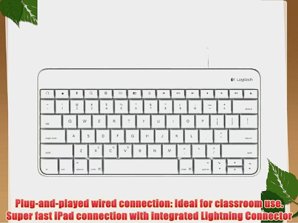 Logitech Wired Keyboard with Lightning Connector for iPad 4/iPad Air/iPad mini/ iPad mini with