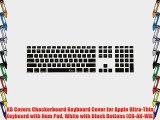 KB Covers Checkerboard Keyboard Cover for Apple Ultra-Thin Keyboard with Num Pad White with