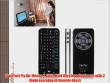 IPazzPort Fly Air Mouse 2.4GHz Mini Wireless Keyboard with 2 Mode Learning IR Remote Black