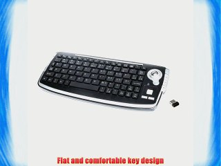 Inland 70142 2.4G Wireless Keyboard with Trackball Black (70142)