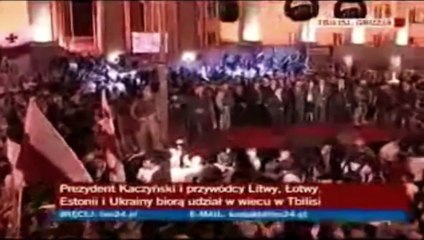 LECH KACZYŃSKI W GRUZJI (Tbilisi 12.VIII.2008)