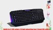 Merdia Gaming Keyboard 3 Color LED Illuminated Multimedia Backlight USB Wired Backlit - The