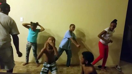 My husband and kids acting silly dancing. #watchme