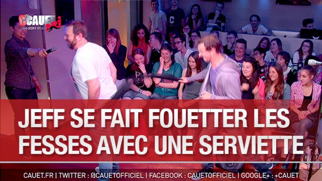 Jeff se fait fouetter les fesses avec une serviette - C'Cauet sur NRJ