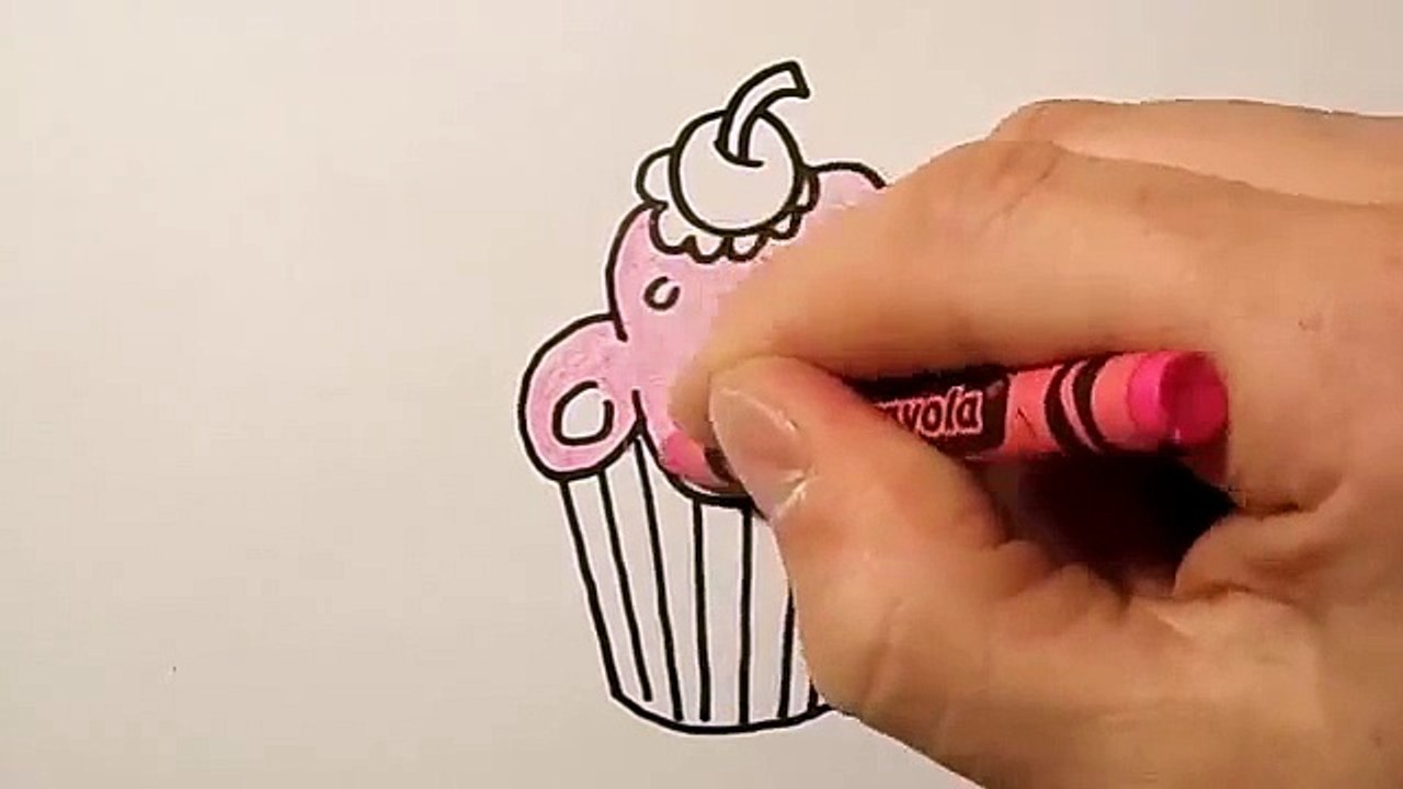 How to draw a cupcake. Step by step tutorial for kids.
