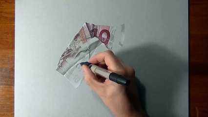 COMO DIBUJAR UN BILLETE DE 10 EUROS A LA PERFECCION