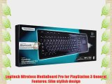 Logitech MediaBoard Pro 86-Key Bluetooth Wireless Keyboard for PlayStation 3 (Black)