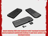 FAVI FE01-BL Mini 2.4GHz Wireless Keyboard Touchpad with Laser Pointer (Black)