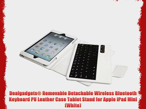 Dealgadgets? Removable Detachable Wireless Bluetooth Keyboard PU Leather Case Tablet Stand
