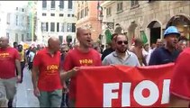 Ilva   Manifestazione e Corteo a Genova   Giovedi 2 Agosto 2012   Immagini   Portello e Via Roma