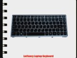LotFancy New Backlit Black keyboard with Silver-Gray Frame For IBM Lenovo IdeaPad Z400 fit