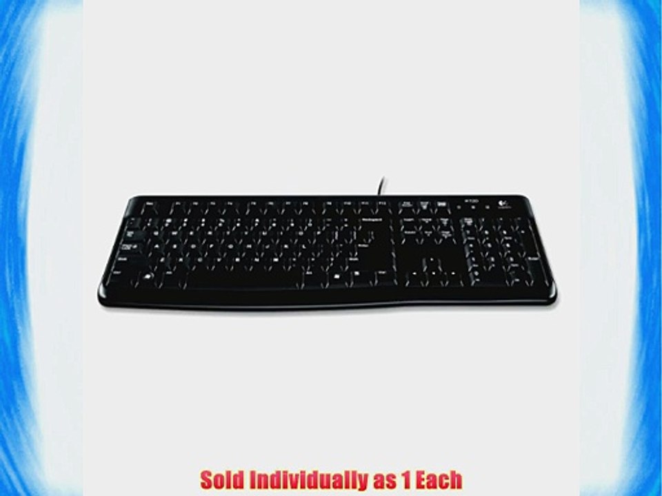 K120 Ergonomic Desktop Keyboard USB Black