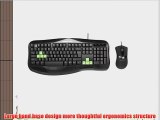 FOME Wfirst G3700-M Cybershark Slayer Wired Gaming Keyboard and Mouse Combo Set mainly for