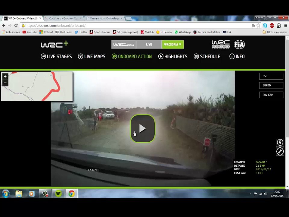 WRC rally cerdeña 2015 camara interior Especial 5 - 6. Sagama