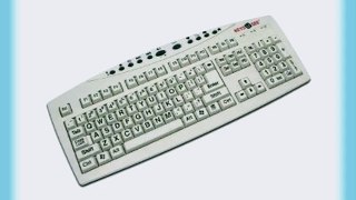 Keys U See Large Print Keyboard Ivory w Blk Print