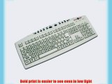 Keys U See Large Print Keyboard Ivory w Blk Print