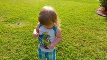 Toddler hilariously fails at blowing bubbles