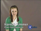 Rotary Club speech winner Hannah Kimmer