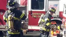 NEW Harrison NJ Fire 6th alarm fire with explosion backdraft March 10th 2013 firefighters injured