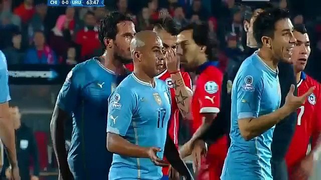 Edison Cavani Red Card Tarjeta Roja Chili 0-0 Uruguay Copa America 2015 HD 50FPS