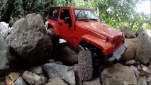 rc Jeep JK Rubicon Hard Body -  backyard crawling - scale 4x4
