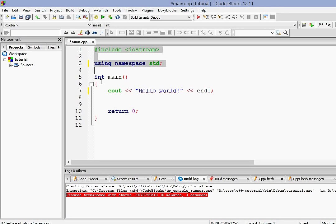 C++ Programming Tutorial For Beginners - 2 - Understanding our First Program