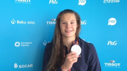 Pauline  Mahieu - médaille d'argent natation 50m dos