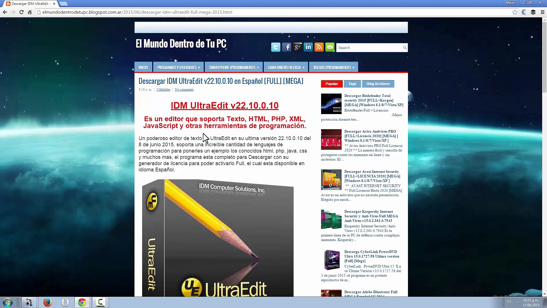 ⁣Descargar IDM UltraEdit v22.10.0.10 en Español [FULL] [MEGA] [ Windows 8.1/8/7/Vista/XP ] 2015
