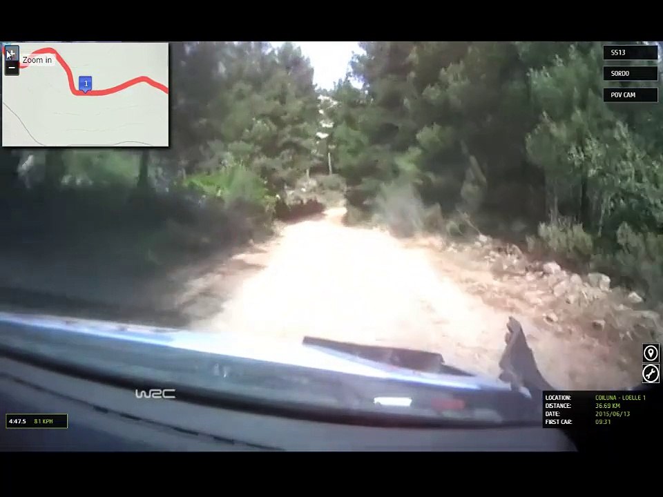 WRC rally cerdeña 2015 camara interior Especial 13 - 18. Coiluna - Loelle
