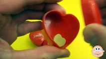 Valentine's Day Surprise Hearts! Opening & Unwrapping Surprise Eggs Candy w Funny Valentine Messages