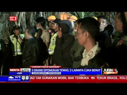 Evakuasi Korban Longsor Tebing Pantai Sadranan Terhambat