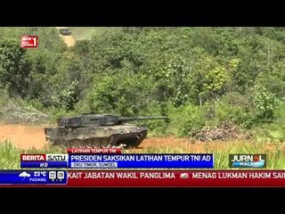 Presiden Jokowi Saksikan Latihan Tempur TNI AD