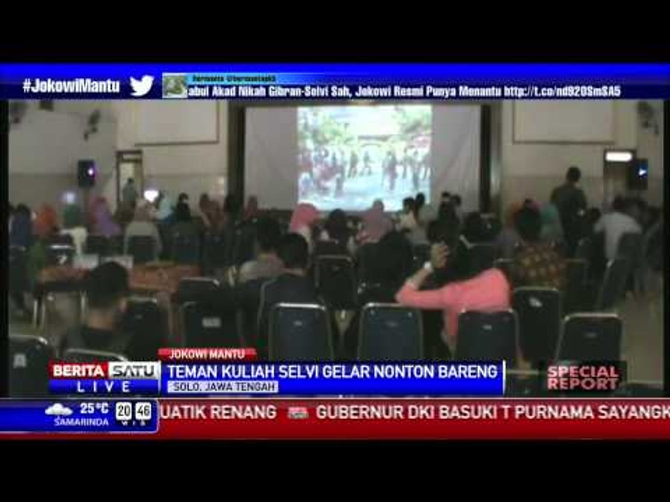 Mahasiswa Nobar Resepsi Pernikahan Gibran-Selvi