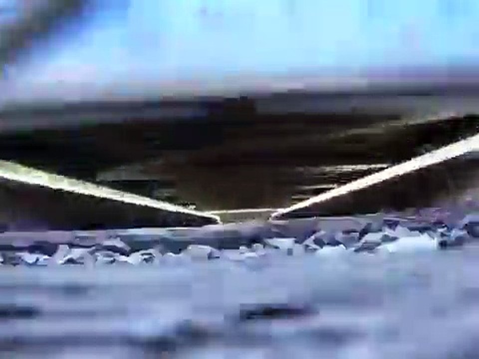 "Camera under train": CP Railway 8536 locomotive pass-over [Toronto, Canada]