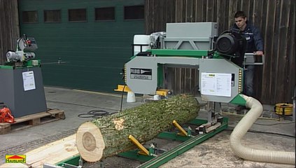 Holz schneiden mit der Blockbandsäge, Blochbandsäge CTR710M von Holzprofi