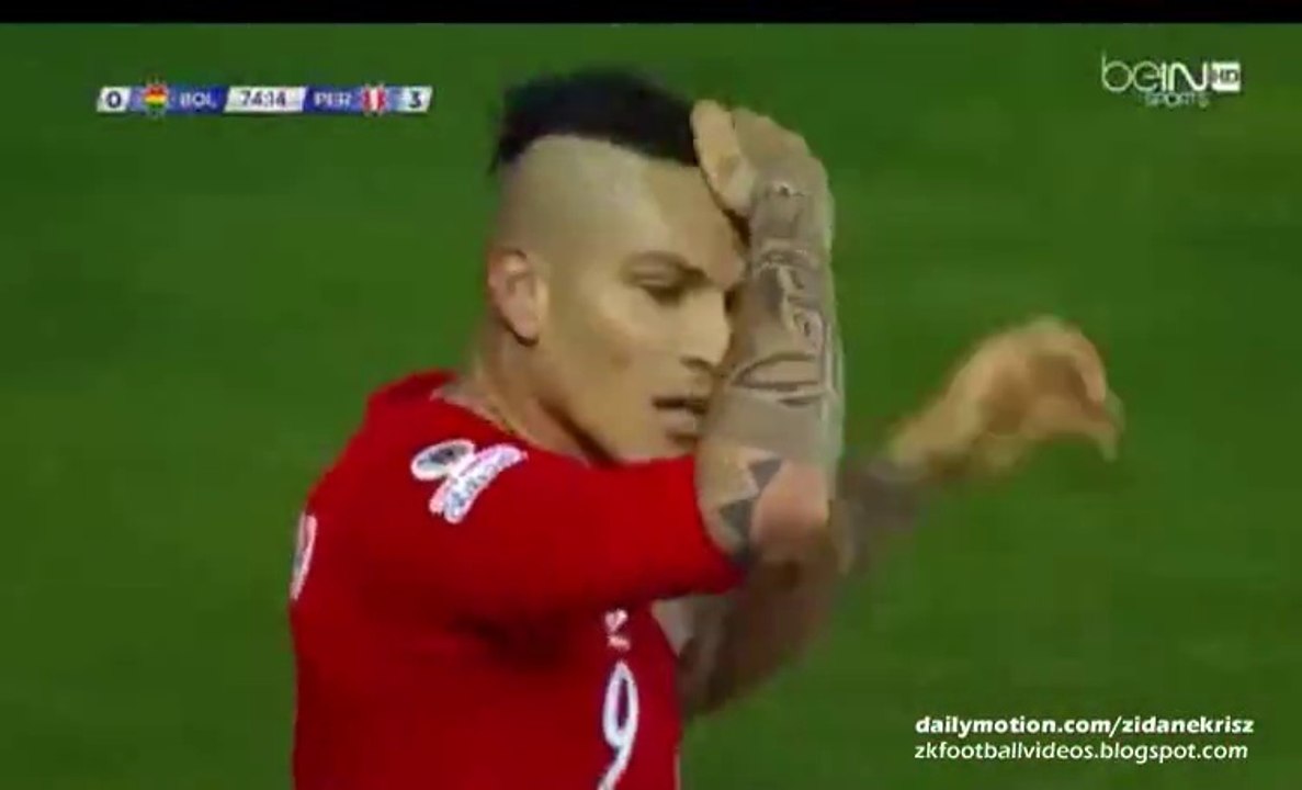 Paolo Guerrero 0:3 Hattrick Goal | Bolivia v. Peru 25.06.2015