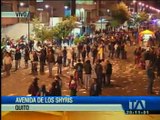 Rodas se sumó a las protestas en Quito