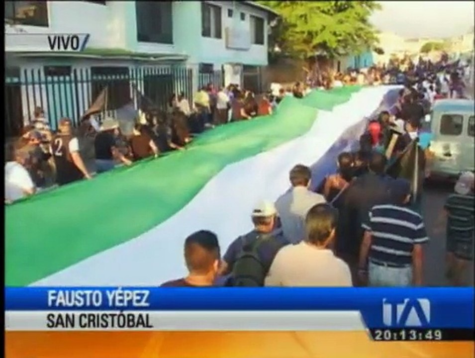 Esto fue lo que ocurrió en la marcha convocada en las Islas Galápagos