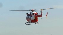 Rettungs Helikopter REGA auf dem UNI-Spital Basel Schweiz 2014