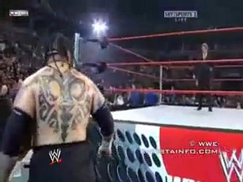 Batista and Umaga confrontation