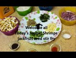 Shrimps jackfruit seed stir fry