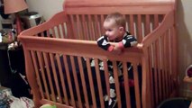 BABY CLIMBS OUT OF CRIB!  (THE ESCAPE ARTIST)