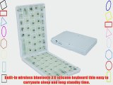 Skque Portable Foldable Folding Wireless Bluetooth Keyboard for Mobile iPad Tablet PC White