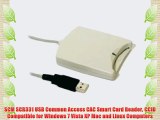 SCM SCR331 USB Common Access CAC Smart Card Reader CCID Compatible for Windows 7 Vista XP Mac