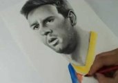 Time Lapse Portarait of Soccer Star Leo Messi